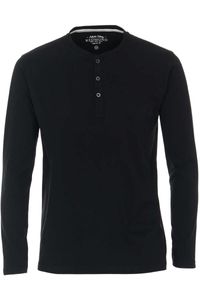 Redmond Casual Regular Fit Longsleeve zwart, Effen