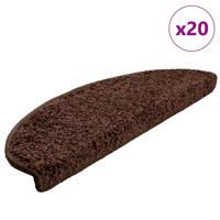 VidaXL Trapmatten 20 st 65x21x4 cm bruin halfrond groot
