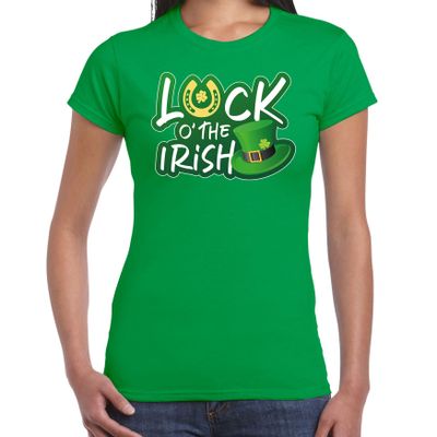 Luck of the Irish / St. Patricks day t-shirt / kostuum groen dames Luck of the Irish / St. Patricks day t-shirt / kostuum groen dames