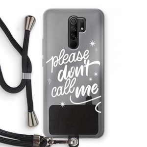 Don't call: Xiaomi Redmi 9 Transparant Hoesje met koord