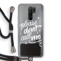 Don't call: Xiaomi Redmi 9 Transparant Hoesje met koord