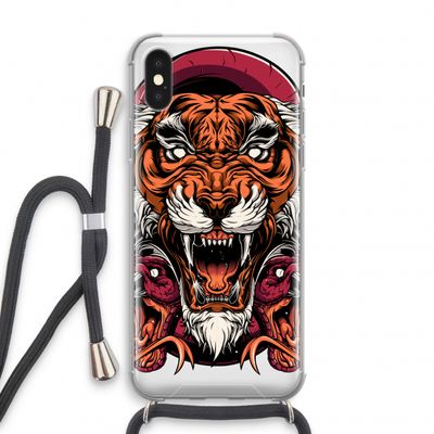 Tiger and Rattlesnakes: iPhone X Transparant Hoesje met koord