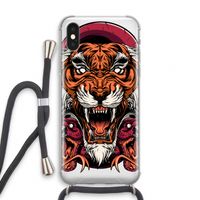Tiger and Rattlesnakes: iPhone X Transparant Hoesje met koord