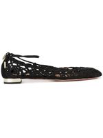Aquazzura Black Kya Ballet Flats - Noir