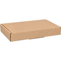 Brievenbusdoos met klep 180x115x28 bruin per stuk