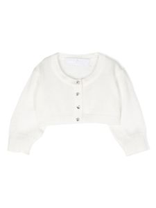 Colorichiari cardigan à ornements en cristal - Blanc