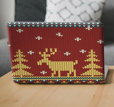 Laptop skin kerst borduurwerk