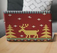 Laptop skin kerst borduurwerk