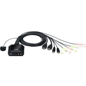 ATEN CS22H KVM-switch Zwart