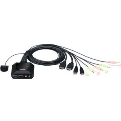 ATEN CS22H KVM-switch Zwart