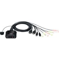 ATEN CS22H KVM-switch Zwart