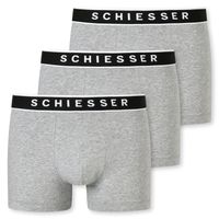 Schiesser Boxershorts 95/5 grijs 3-pack