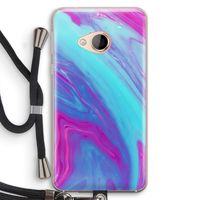 Zweverige regenboog: HTC U Play Transparant Hoesje met koord
