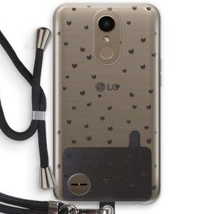 Kleine kattenkopjes: LG K10 (2017) Transparant Hoesje met koord