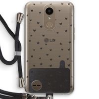 Kleine kattenkopjes: LG K10 (2017) Transparant Hoesje met koord