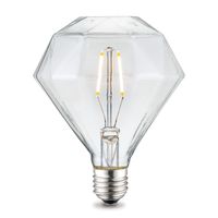 Edison Vintage LED filament lichtbron Diamond - Helder - D95 Deco - Retro LED lamp - 9.5/9.5/13.5cm - geschikt voor E27 fitting - Dimbaar - 4W 350lm 3000K - warm wit licht - thumbnail