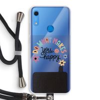 Happy days: Huawei Y6s Transparant Hoesje met koord