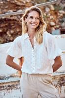 Tramontana Puff-Sleeved Blouse | White