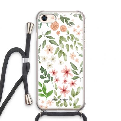 Botanical sweet flower heaven: iPhone 7 Transparant Hoesje met koord