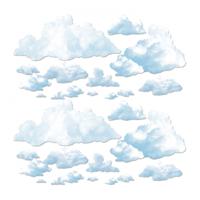 Wolken scenesetter decoratie - 24-delig - foto props achtergronden