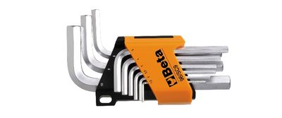 Beta 9-delig set haakse zeskant stiftsleutels, verchroomd 96C-AS/SC9 - 000961753