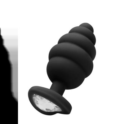 Ouch! by Shots Geribbelde Diamanten Hart Plug - Groot