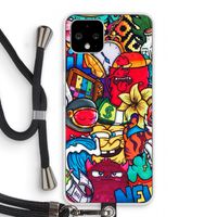No Rules: Pixel 4 Transparant Hoesje met koord
