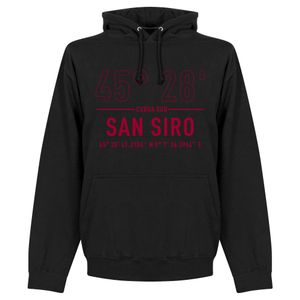 Milan San Siro Coördinaten Hoodie