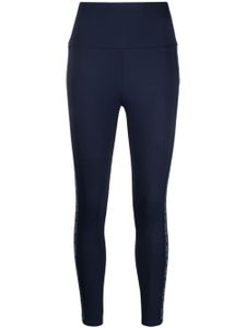 Michael Michael Kors legging rayé à logo en jacquard - Bleu