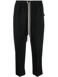 Rick Owens pantalon court à lien de resserrage contrastant - Noir
