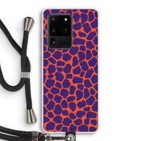 Purple Giraffe: Samsung Galaxy S20 Ultra Transparant Hoesje met koord