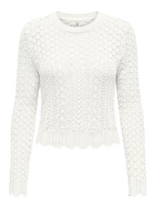 Only Onlsaga Life Ls O-neck Cc Knt Trui Cloud Dancer