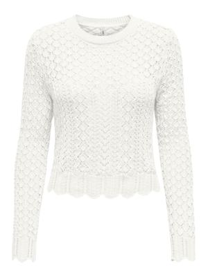Only Onlsaga Life Ls O-neck Cc Knt Trui Cloud Dancer