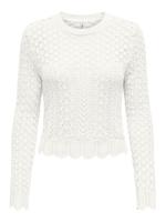Only Onlsaga Life Ls O-neck Cc Knt Trui Cloud Dancer