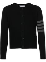 Thom Browne cardigan boutonné à détails 4 bandes signature - Noir