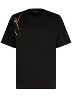 Giuseppe Zanotti t-shirt en coton à logo brodé - Noir - thumbnail