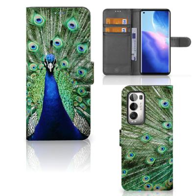 OPPO Find X3 Neo 5G | Telefoonhoesje | Met pasjeshouder | Pauw