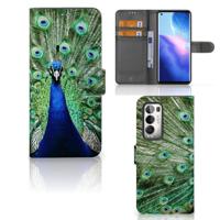 OPPO Find X3 Neo 5G | Telefoonhoesje | Met pasjeshouder | Pauw