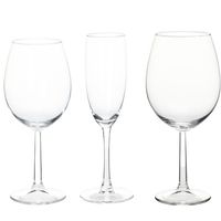 Excellent Houseware Wijnglazen set - 18-delig - glas - 3 verschillende soorten - thumbnail