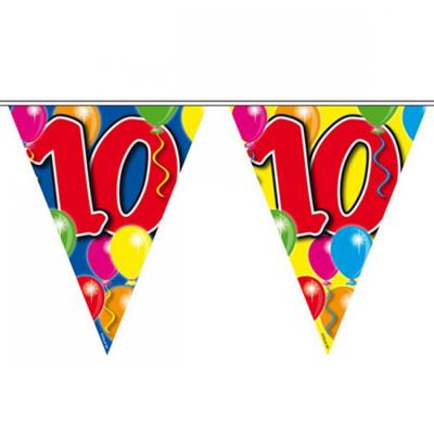 Folat vlaggenlijn 10 jaar - kunststof - 10 meter - leeftijd vlaggenlijn - verjaardag