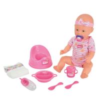 New Born Baby drink- en plaspop, 8dlg.