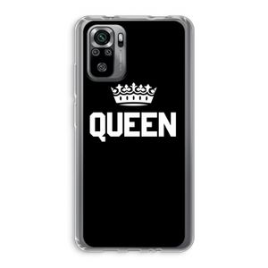 Queen zwart: Xiaomi Redmi Note 10S Transparant Hoesje