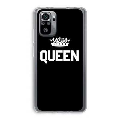 Queen zwart: Xiaomi Redmi Note 10S Transparant Hoesje