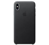 Apple Leather Case iPhone XS Max zwart