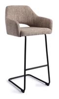 Jesper Home Barkruk 'Yanai' Arch Black, kleur Biscuit Beach (zithoogte 76cm)