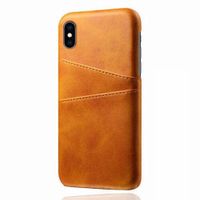 Casecentive Leren Wallet back case iPhone XS Max tan - 8720153790383
