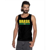 Zwart Brazilie supporter singlet shirt/ tanktop heren