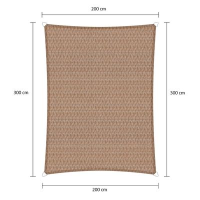 Sunfighter Schaduwdoek Rechthoek zand 2x3m.