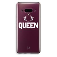 Queen zwart: HTC U12+ Transparant Hoesje