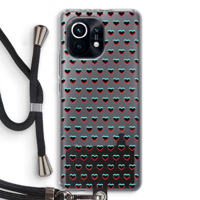Hartjes: Xiaomi Mi 11 Transparant Hoesje met koord